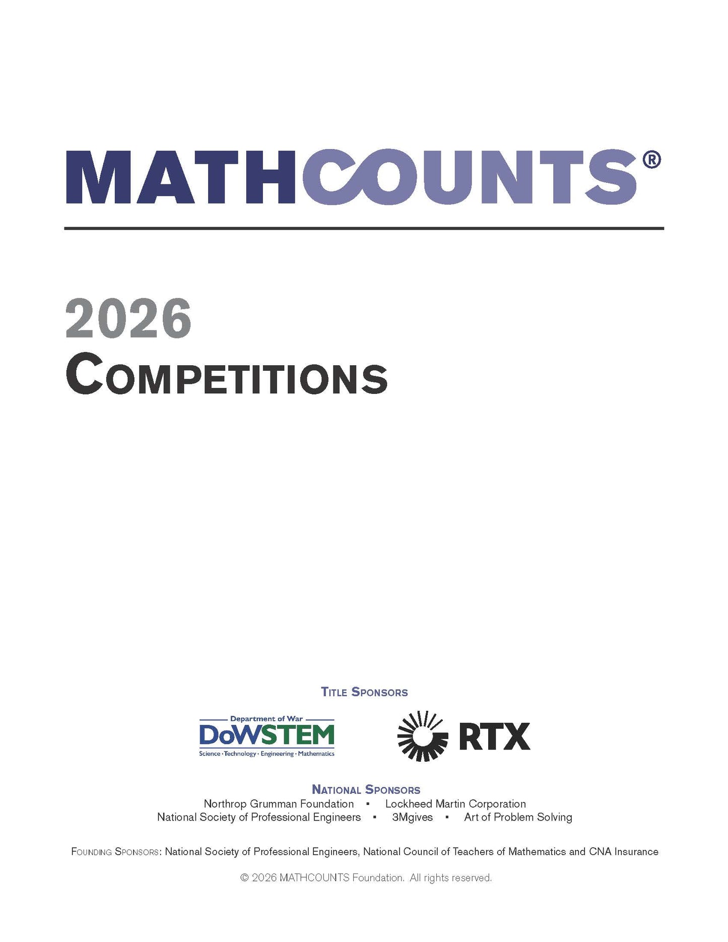 NEW MCC26 MATHCOUNTS Competitions (Current Year)