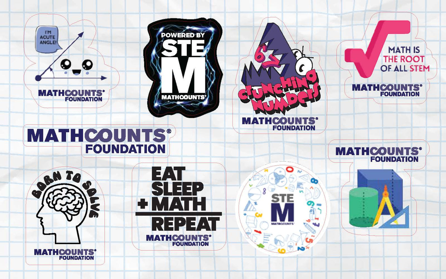 NEW MC2607 Sticker Sheet 5" x 8" - pack of 10