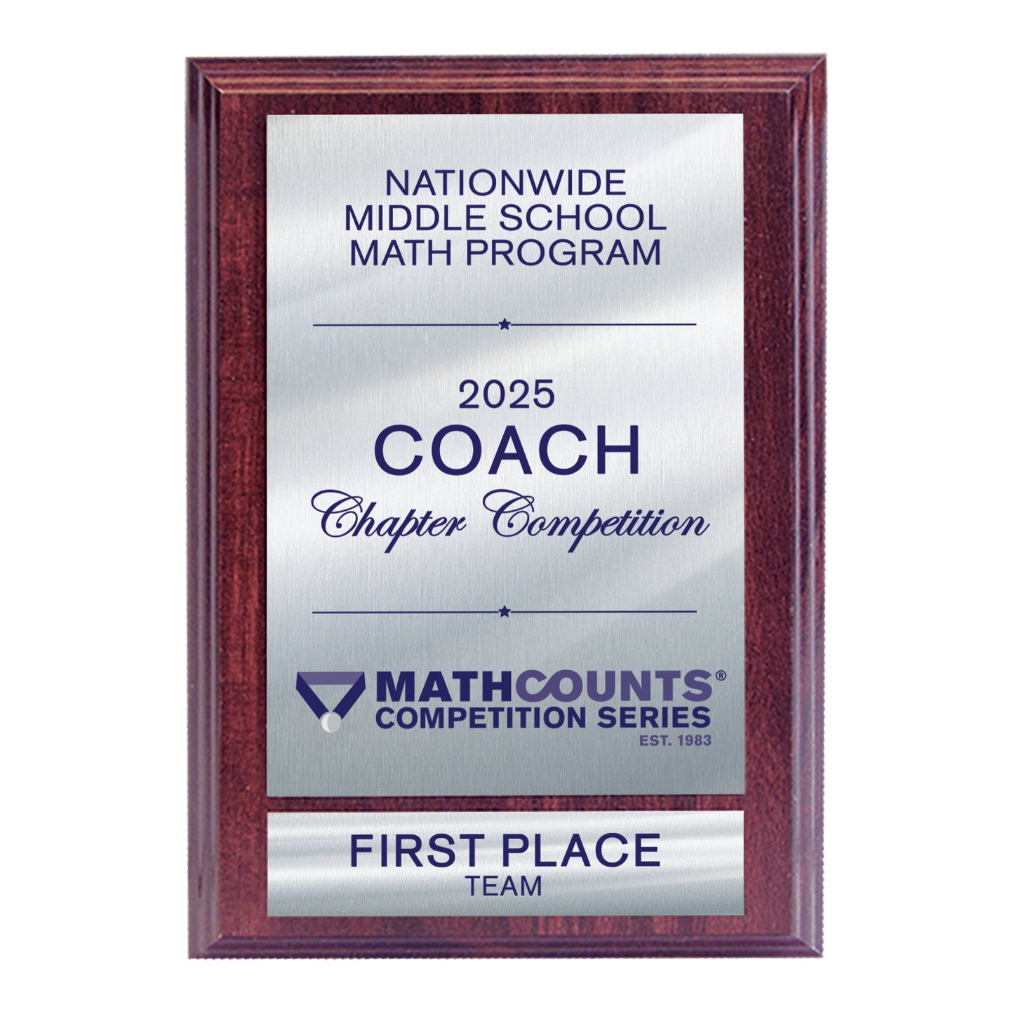 CPT Team Coach Plaque