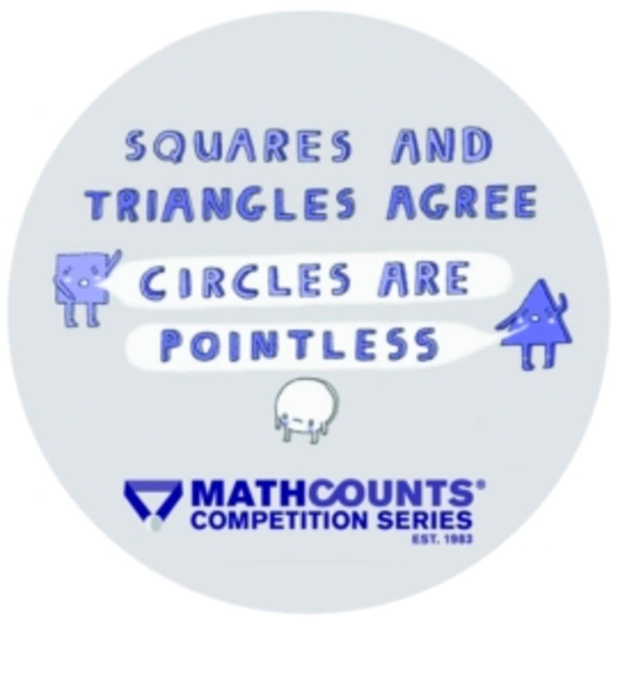 MC1712 “Circles Are Pointless” 2¼” Button with Pin Back