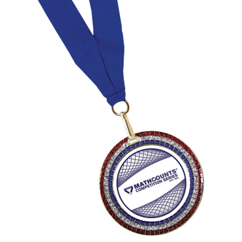 MC1436 2¾" Glitter Medal with 30" Neck Ribbon