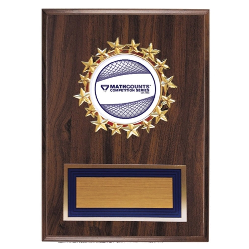 MC1441B 7" x 9" Walnut Finish Plaque