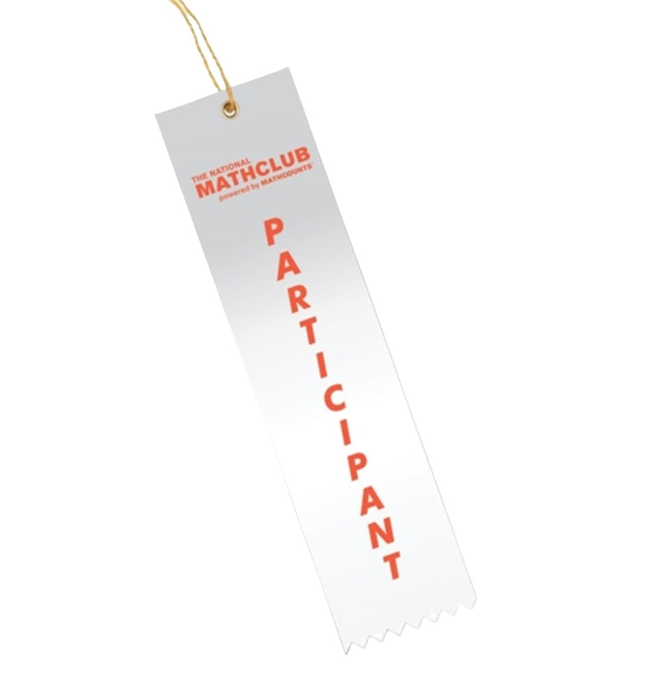 MC1487C PACK OF 5 MathClub Participant Ribbons