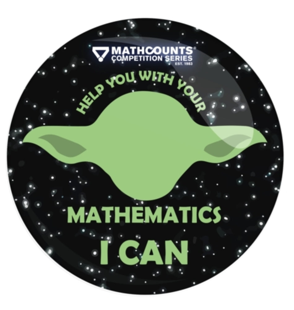 MC1801 "Mathematics I Can" 2¼” Button with Pin Back